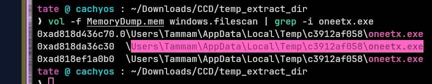 filescan output