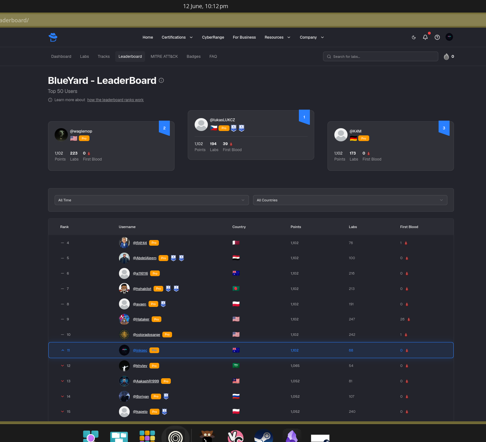 leaderboard screenshot 2026-06-12